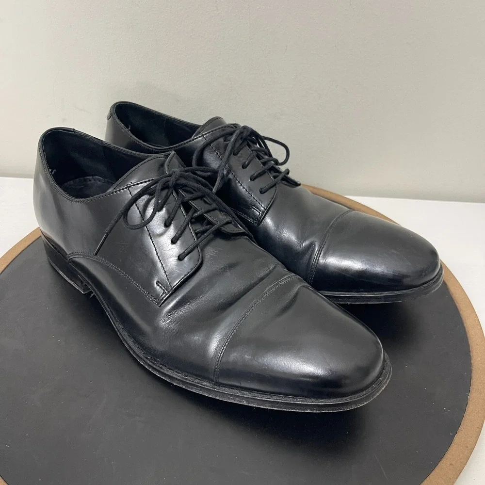 Cole Haan Air Giraldo Men 11 Cap Toe‎ Derby Black Business Casual Professional